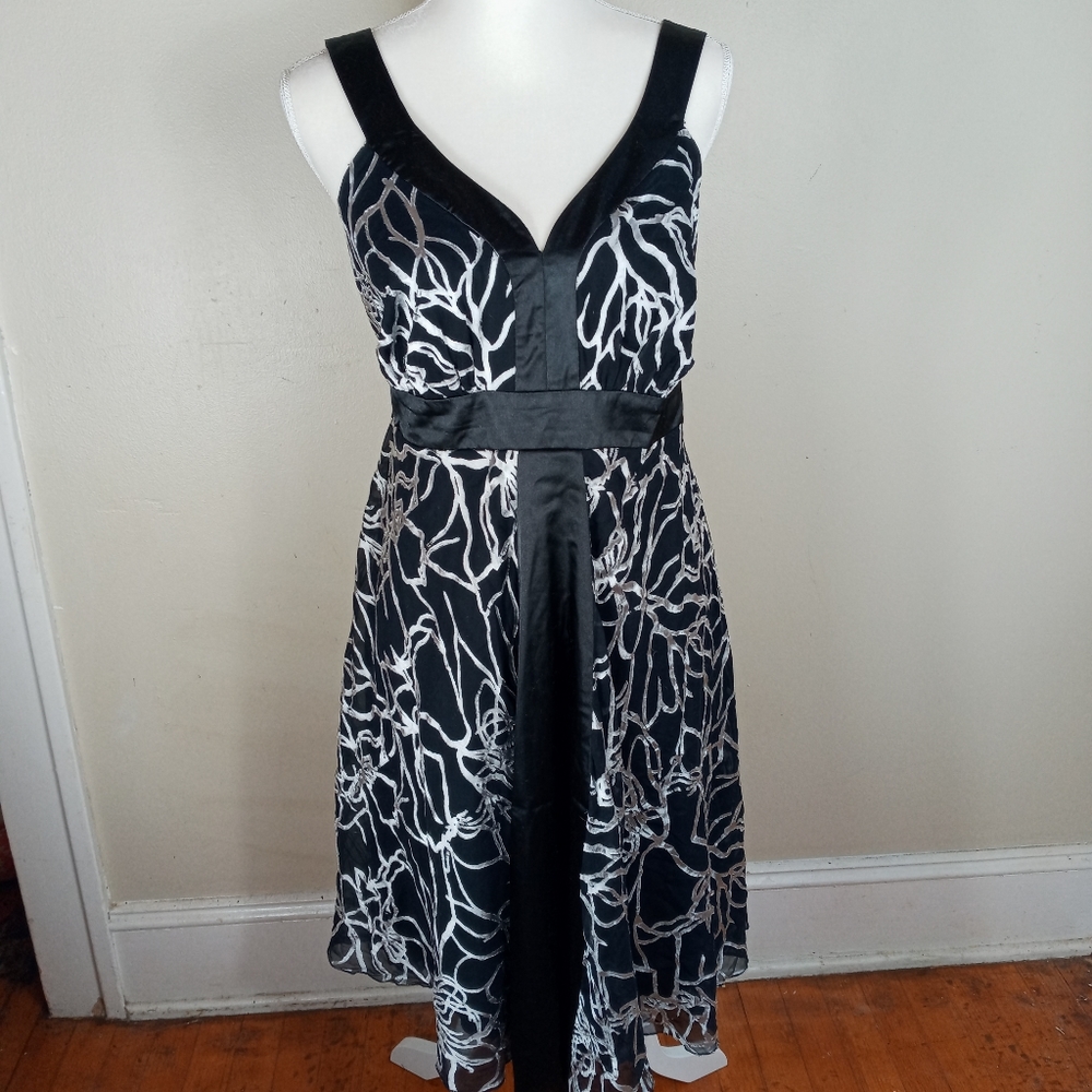 Lane Bryant 16 Summer Dress Black/White